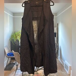 Lost April navy sleeveless knee length flowy vest size S